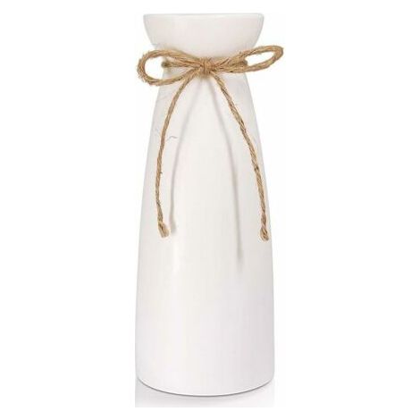 Vase en Céramique, Grand Vase à Fleurs Blanc, Décoration Vase de Table Moderne, Vase Décoratif de Haute Qualité, pour Maiso (1/5)