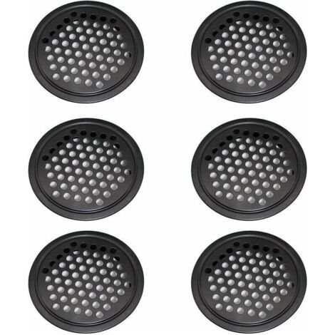 6PCS Grille de Ventilation L'armoire- 60 mm Grille Ventilation Ronde Peut ê Utilisé Dans le Garage, Salle de Bain la Chambre