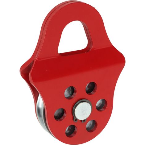 Polea de remolque 4T con bloque de seguridad – Cabrestante rojo de alta resistencia para camión, tractor, ATV y UTV.