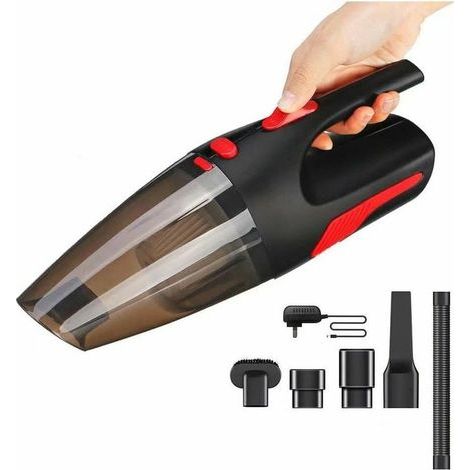 Aspirateur à Main Sans Fil, Aspirateur Voiture Rechargeable 6000PA Cyclonique Puissante 120W Batterie Lithium 4000mAh Nettoyage Humide Sec (1/5)
