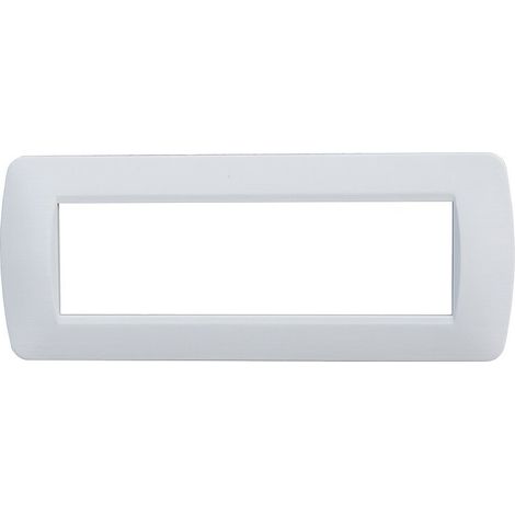 ETTROIT placca 7 posti Bianco Satinato Compatibile Con Bticino Living Light 7p LN85701 (1/3)