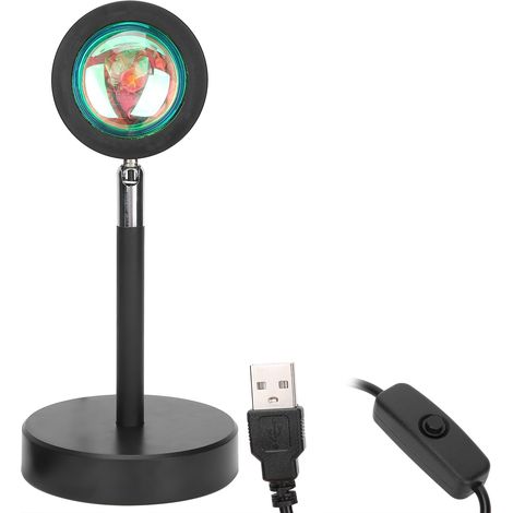 Lampe projecteur LED USB réglable rotation pour chambre, éclairage de soirée live streaming (1/5)