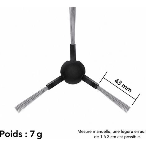 Brosse latérale pour robot aspirateur laveur L20 Ultra, accessoire d'entretien pour coins et plinthes, 10 × 10 × 10 cm, 100 g – Livraison gratuite