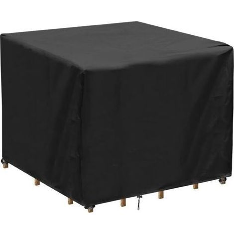 Housse Table de Jardin Carrée, Bache Salon de Jardin Imperméable, Anti-UV,210D Oxford Tissu Housse de Table Chaise Meubles de Jardin Extérieure (90x90x90cm) (1/4)