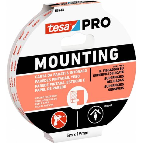 NASTRO BIADESIVO TESA MOUNTING PRO MURO 19MMX5M Q.TA 10