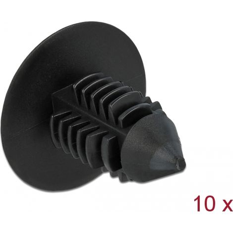 Delock Clip de abeto negro 10 piezas
