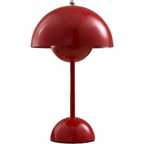 Lampe de table sans fil à commande tactile, lampe LED rechargeable à 3 couleurs, pot de fleur décoratif, lampe de bureau nord-européenne pour chambre à coucher, salon, restaurant et bar(Bordeaux) (1/5)