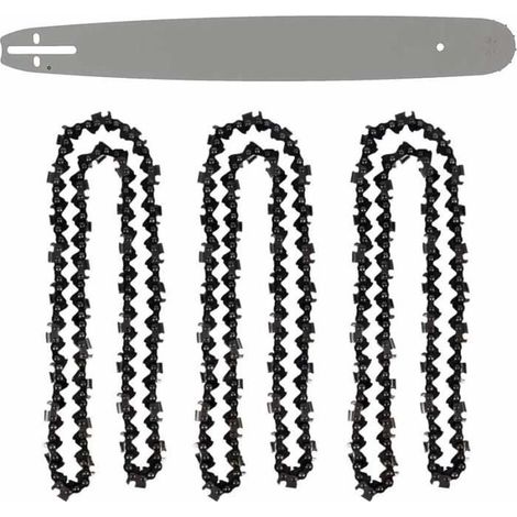 Guide de tronçonneuse 20 pouces, 50 cm, avec lot de 3 chaînes à 76 maillons (1/3)