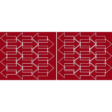 Pfeilaufkleber 7x4,5cm 42 Stück rote matte Aufkleber