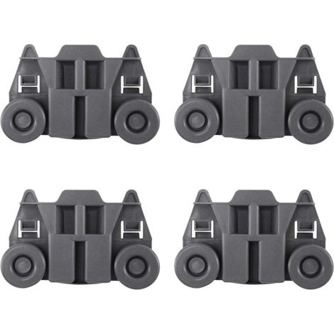 Rouleau de rechange pour lave-vaisselle W10195417 extra durable – Pour lave-vaisselle Whirlpool et Kenmore – Remplacement WPW10195417 WPW10195417VP AP6016764 PS11750057 – Lot de 4 (1/5)