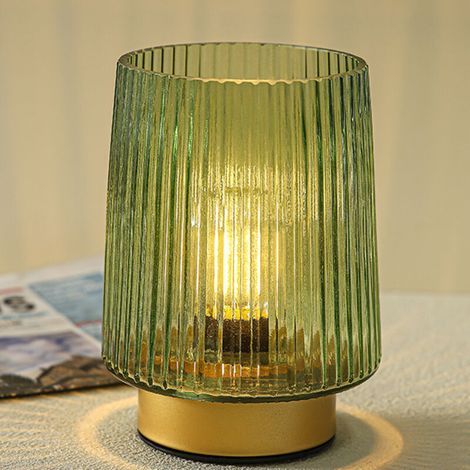 Lampe de table à piles avec ampoule E27, lampe de bureau sans fil, lampe de chevet, lumière décorative pour salon, salle de bain, chambre à coucher (1/4)