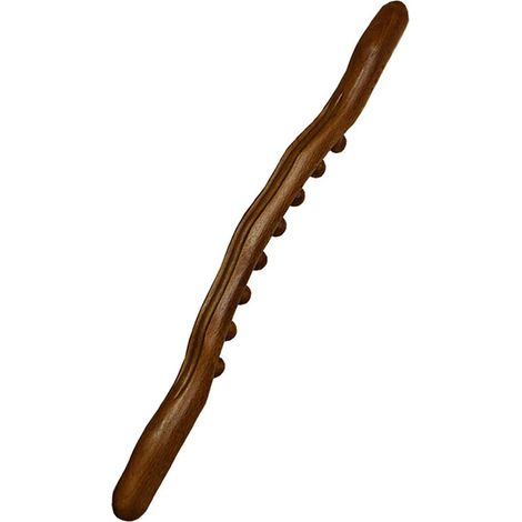 Bâton de massage en bois carbonisé naturel pour massage corporel, massage du dos, outil de spa pour la thérapie par acupression et Guasha, relaxation-AquaForge