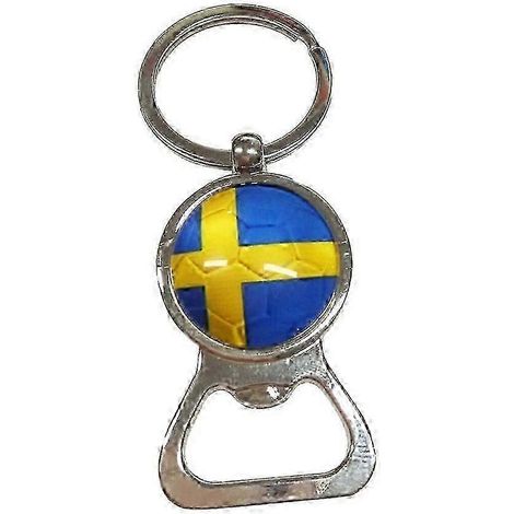 Ouvre-bouteille porte-clés en forme de drapeau, anneau, griffe, pour poche, petit décapsuleur à bière, accessoire original compatible avec le drapeau suédois. (1/3)