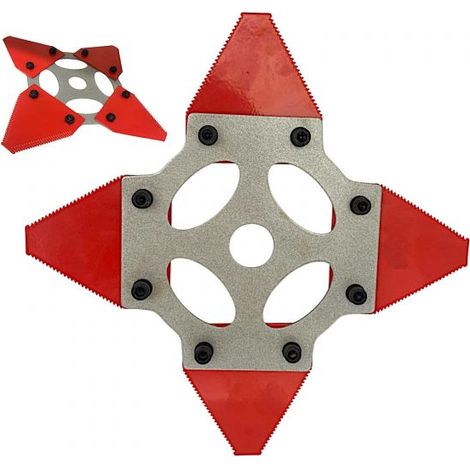 Disco per Decespugliatore universale con 4 Lame Seghettate Taglio Ø250mm (1/5)
