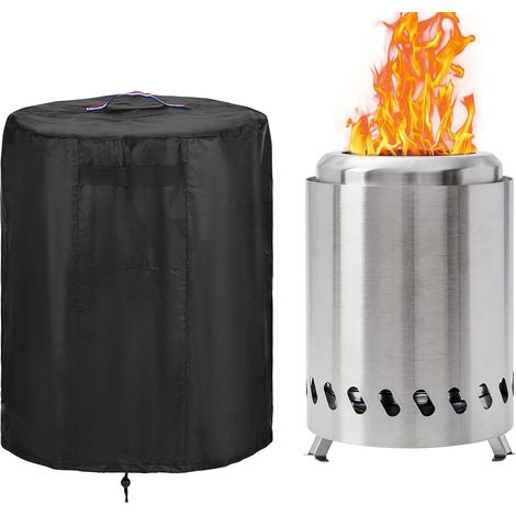 Housse de protection imperméable pour foyer extérieur à gaz propane avec cordon de serrage au fond