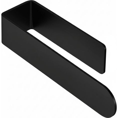 CCYKXA Porte Serviette Salle de Bain – sans Perçage – rostfreier Edelstahl – leistungsstarker 3M-Kleber – einfach zu installieren – auf Oberflächen zu verwenden (schwarz – 23 cm)
