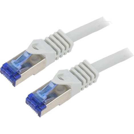 Cable reseau RJ45 male S-FTP Cat.6a gris - 1.5m