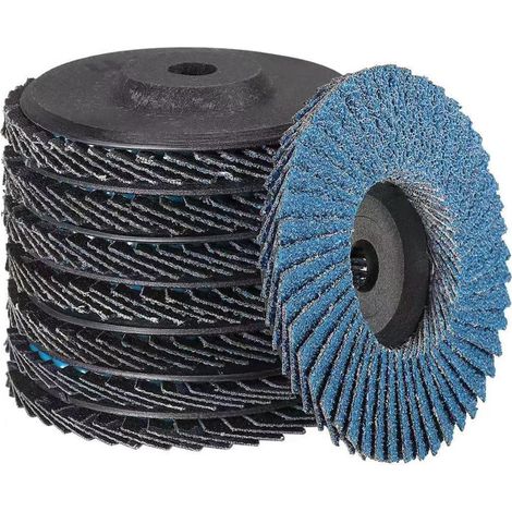 Disque Abrasif A Lamelles - 76 mm x 10 mm - Grains 40 60 80 120 - Pour Metal Acier Bois - Lot de 8 (1/5)