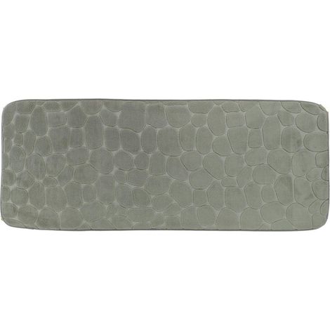 Grand Tapis de salle de bain Vert kaki en Microfibre à mémoire de forme 45 x 120 cm - TENDANCE (1/3)