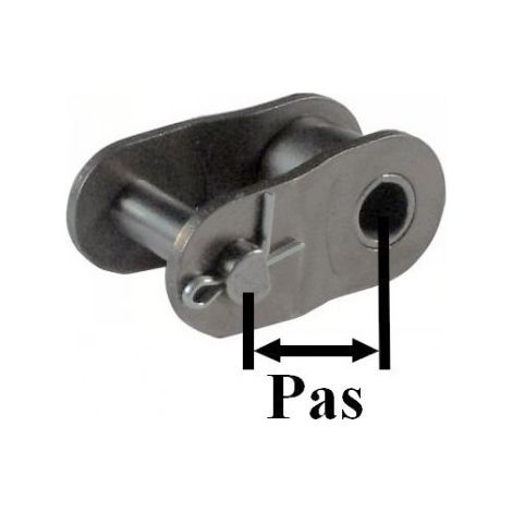 Maillon coudé simple pour chaine acier norme ASA 41