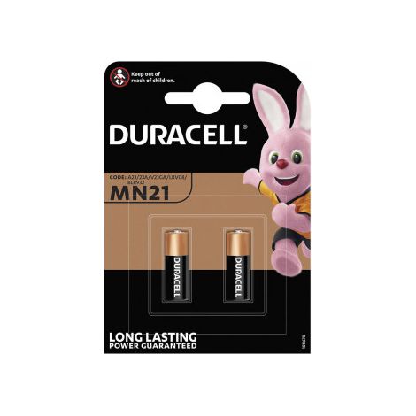 Pila alkalina duracell segurity mn21 12v (23a) mando a distancia (blister 2 unid.) ø10,3x28,5mm