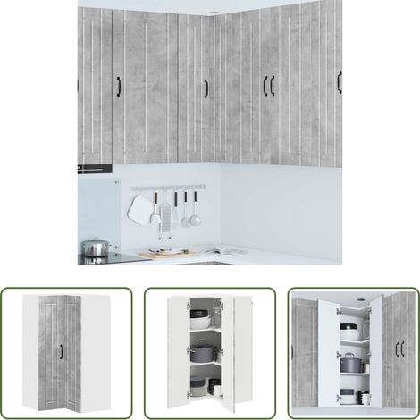 Küchenschrank Beton Grau - Küchenschrank Beton Grau 57 x 57 x 100 cm Holzwerkstoff (1/5)