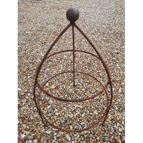 Chelsea Range Gothic Cloche Plant Support - 79cm Tall x 51cm Diameter - Bare Metal/Ready to Rust