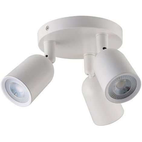 V-TAC Dreifach-LED-Strahlerhalter, runde Deckenhalterung, 3 x GU10, verstellbar, Farbe Weiß (1/4)