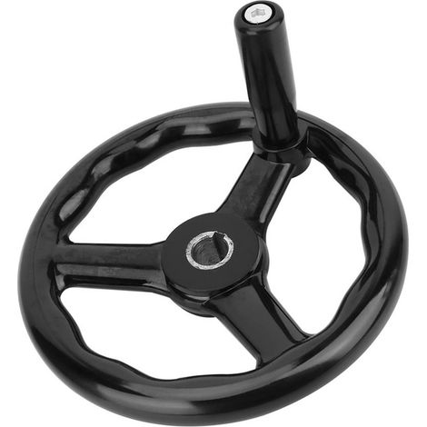 Volant de machine 200x18mm en Bakélite noire antidérapant à 3 branches avec poignée pour outillage
