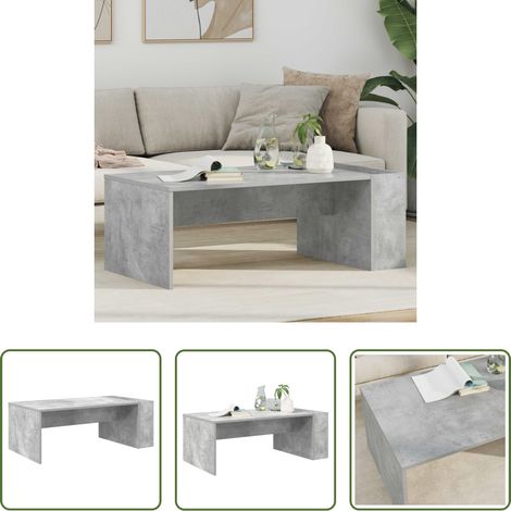 Table basse en bois d'ingénierie - Table basse Gris béton 95 x 50 x 34 cm Bois d'ingénierie (1/5)