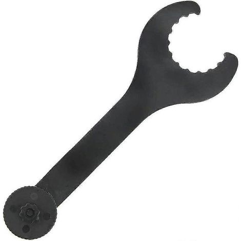 Clé à molette pour vélo de montagne, outil de réparation et d'installation de manivelle (noire), 1 pièce (1/5)