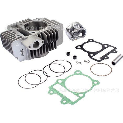 Motorcycle-compatible Yinxiang YX 160CC engine cylinder block, piston, piston ring, pin clips, upper and lower cylinder head gaskets, and cylinder liners. (1/4)