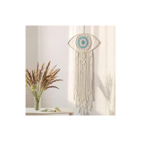 Dream Catcher - 35 X 85 Cm - Metal Ring And Cotton Rope - Wall Hanging Decor For Bedroom Living Room - 1 Piece (1/5)