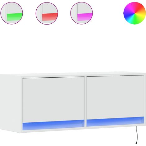 Maison Exclusive - TV-Wandschrank mit LED-Beleuchtung Weiß 100x31