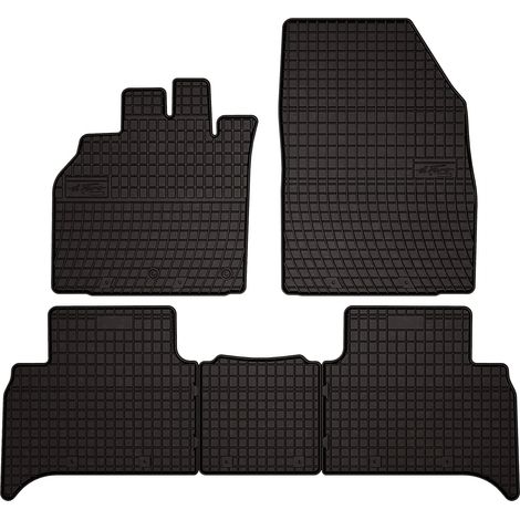 Tappetini in gomma per auto: Renault Scenic II monovolume (2003-2009) - neri, su misura