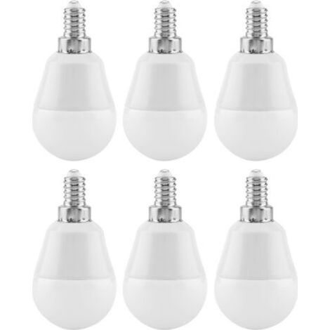 Pack of 6 E12 5W LED bulbs, warm white, candelabra base, daylight, AC85V-265V (1/5)