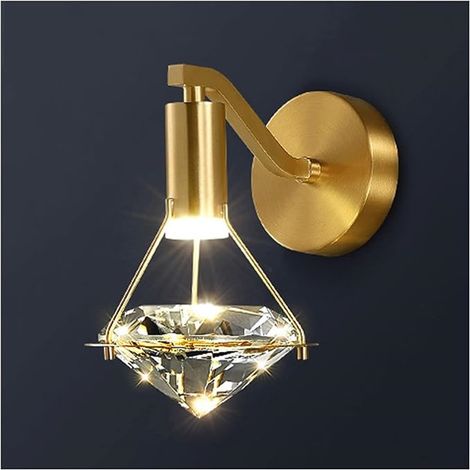 Applique murale en cristal, lampe minimaliste moderne pour salon et salle à manger, applique de chevet, culot GU10, lumière chaude (1/5)