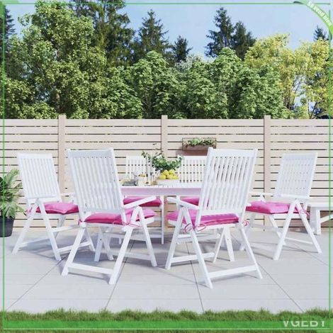 361560 Coussins de chaise lot de 6 rose 50x50x7 cm tissu oxford (1/5)