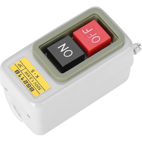 Interrupteur marche/arrêt tripolaire à verrouillage automatique avec bouton-poussoir, 220 V/380 V CA, BS211B (1/5)