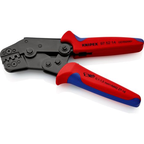 KNIPEX 97 52 14 Pinza per capicorda versione corta con manici multicomponente brunita 195 mm