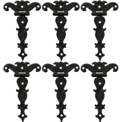 Charnières Rétro En Alliage De Zinc Lot De 6 Pièces Quincaillerie Pour Portail Et Clôture En Bois Pour Fixation Stable Idéales Pour Portes Et Projets De Bricolage