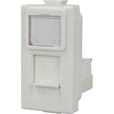 Presa Dati RJ45 CAT6 Bianco Con Coperchio Compatibile Bticino Matix (1/2)