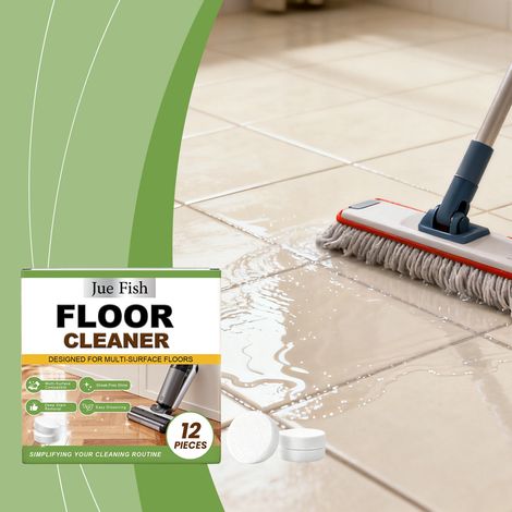 Multi-surface floor cleaning sheets for home use, cleaning stains, removing dirt, and brightening. 12 pieces. (1/5)