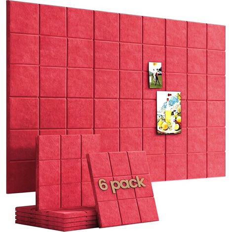 Tablero de fieltro，6 piezas，3030 cm，Adhesivos de fieltro para pared，Adhesivos fotográficos para pared，Adhesivos de fondo para pared (1/5)