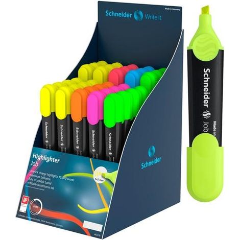 SCHNEIDER MARCADOR JOB RECARGABLE COLORES SURTIDOS -EXPOSITOR 55U-