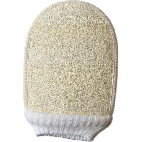 2Pcs Loofa Natural Sponge Natural Glove Loofa Exfoliating Mitt Natural Loofah Scouring Pad Oval (1/5)