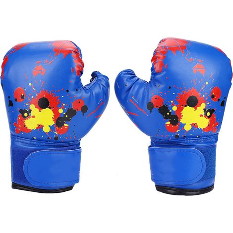Gants de boxe enfants bleus - Entraînement combat pour filles et garçons (1/5)