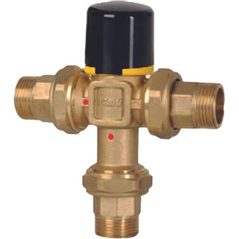 Valvola deviatrice termostatica attacchi a bocchettone filettati maschio valvola deviatrice termostatica 1/2" attacchi a bocchet