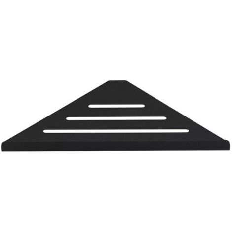 BUNTHAUS (noir) Étagère d'angle de douche en acier inoxydable 304, design triangulaire pour salle de bain ou cuisine, résistante à la rouille avec structure creuse pour le drainage et le séchage à l'a (1/5)