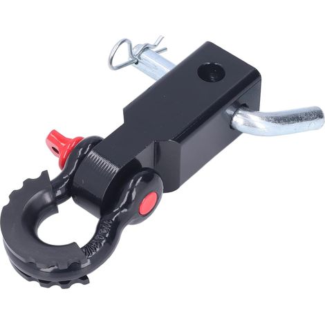 Récepteur D'attelage de Manille de Voiture, Récepteur Universel de Crochet D'attelage de Manille de Crochet de Remorquage de Voiture de 2 Pouces pour Les Camions de Voitures(Le Noir) (1/5)